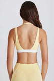 Soft Active Layered Sports Bra in Lemon