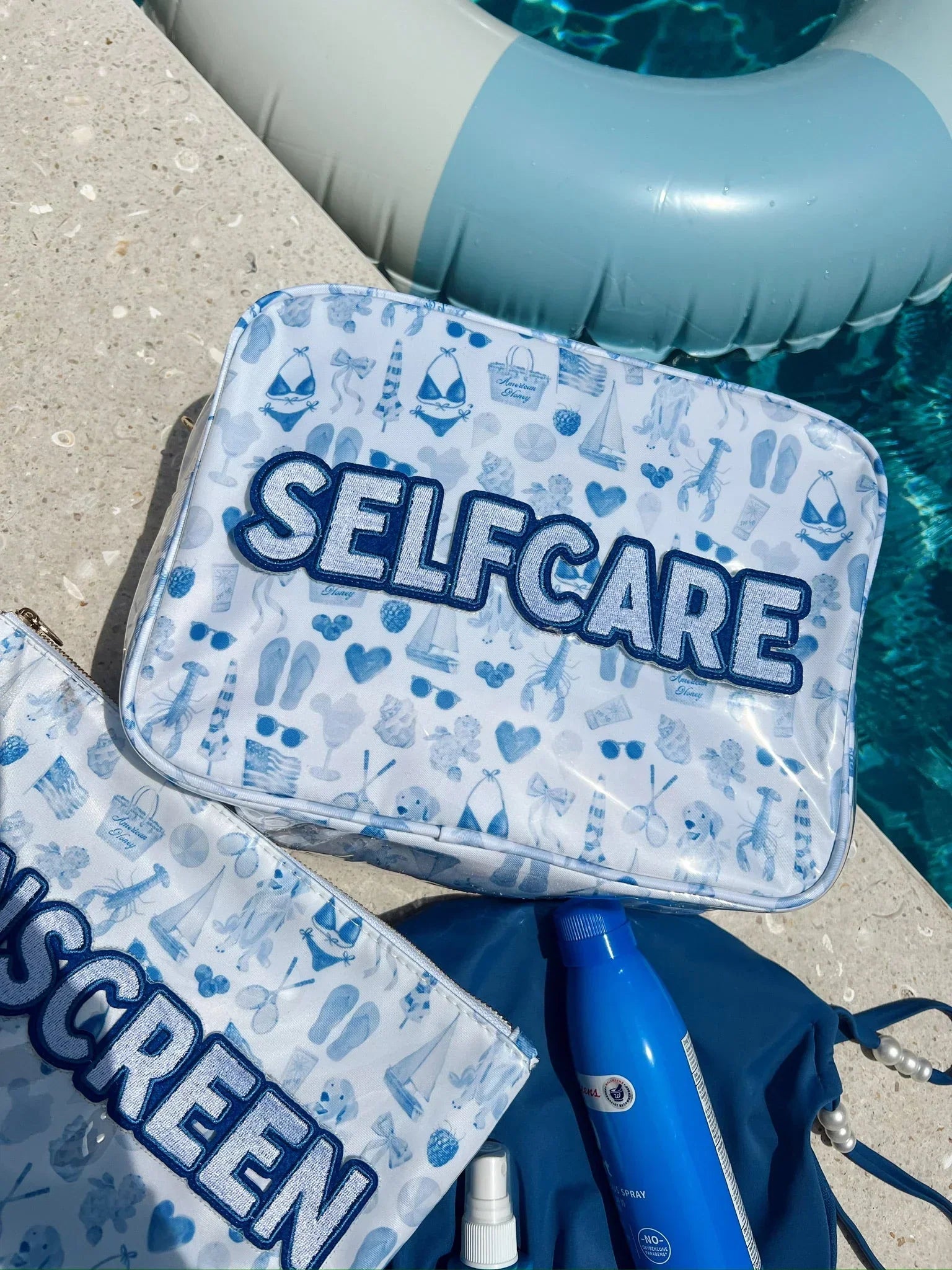 KenzKustomz Blue Americana Clear Coat XL Bag Self Care