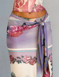 RAFFIE MAXI SKIRT POSTCARD FLORAL