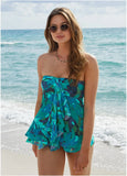 Lanai Bandeau Tankini Top Desert Floral Blue