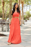 Merritt Orange Maxi Skirt Set