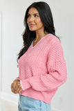 Justice Stitch Trim V Neck Sweater