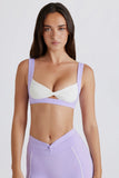 Soft Active Twist Front Sports Bra in Lavender