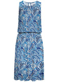 Sleeveless Paisley Mini Blue White