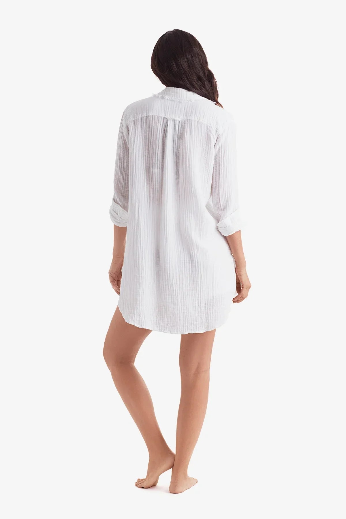 Laguna Fray Shirt White Bliss Gauze