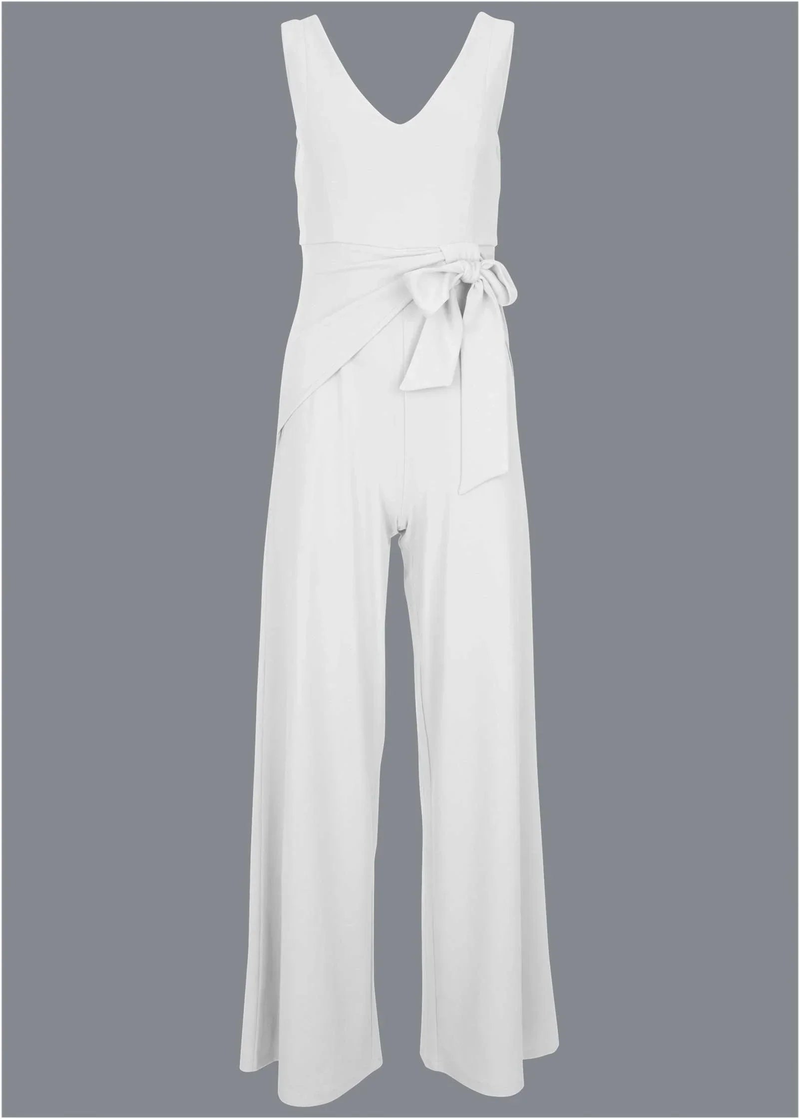 Wide Leg Jumpsuit White