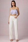 Mid Rise Barrel Leg Jeans in Ecru Wash