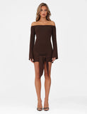 CYPRESS MINI DRESS BROWN CHOCOLATE