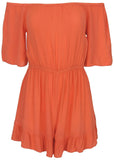 Flirty Cover Up Romper Coral Bright