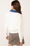 Denim Collared Sweater