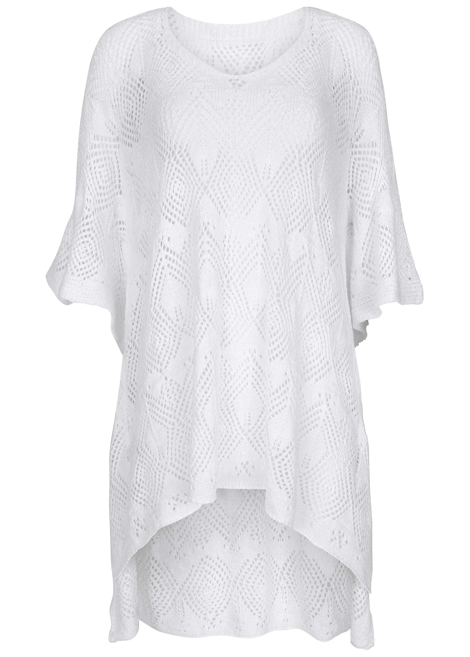 Crochet Cover Up Tunic White