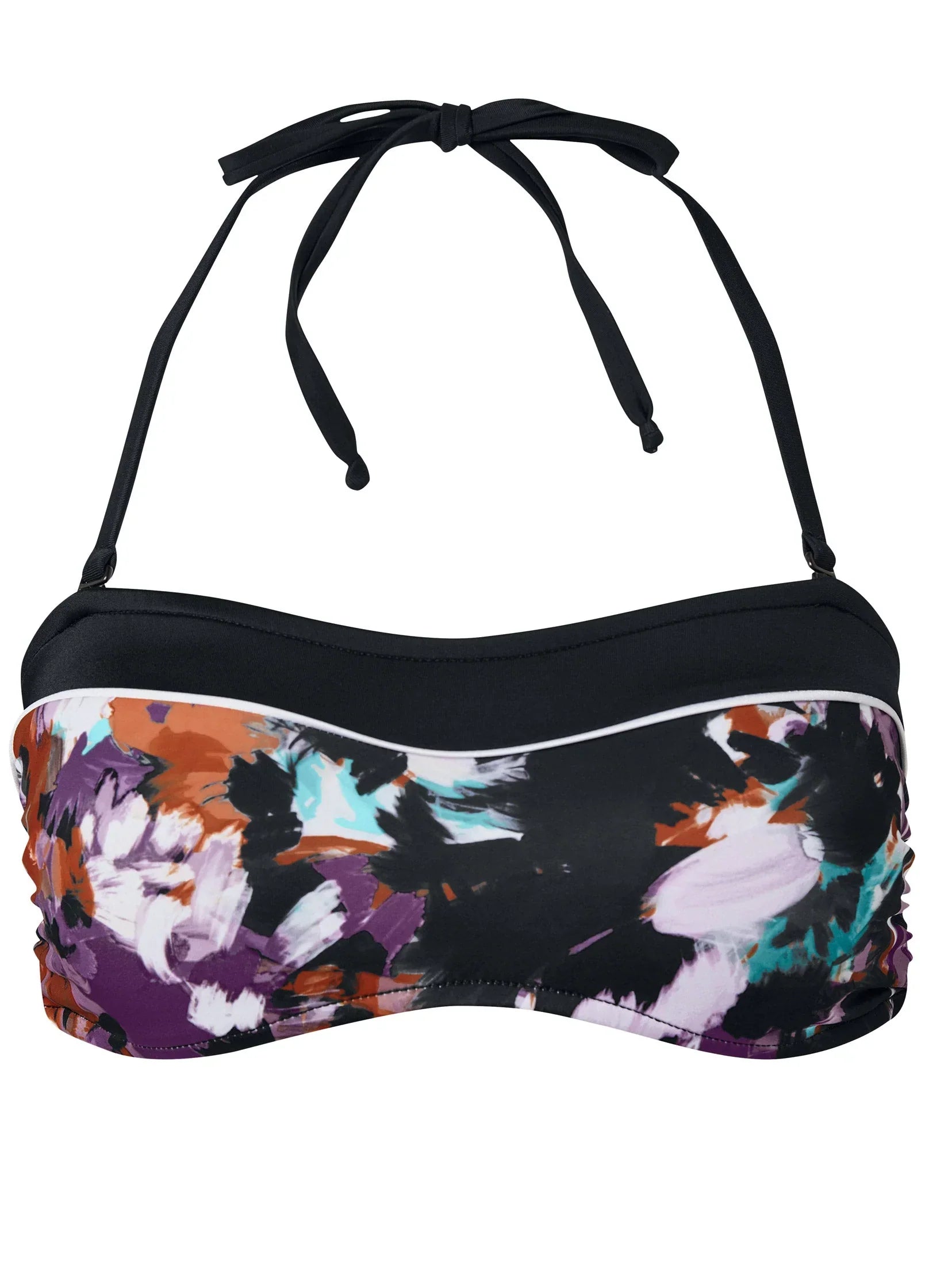 Color Block Bandeau Top Painted Florals
