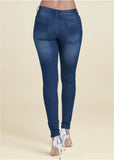 Ripped Skinny Jeans Dark Wash