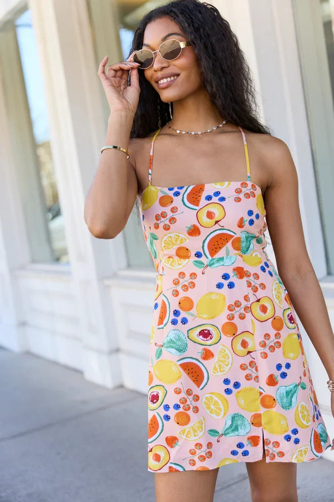 Undeniable Growth Multi Icon Print Mini Dress