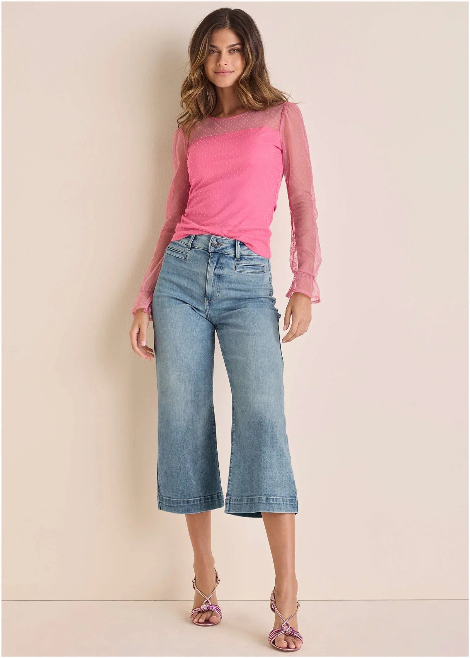 Dot Mesh Top Polignac