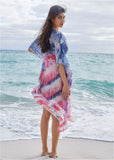 Long Kimono Cover Up Boardwalk Flag Cover Up