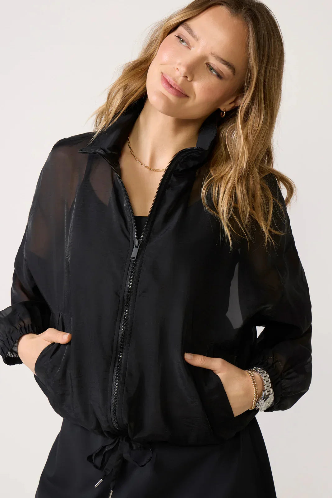 Sheer Full Zip Jacket