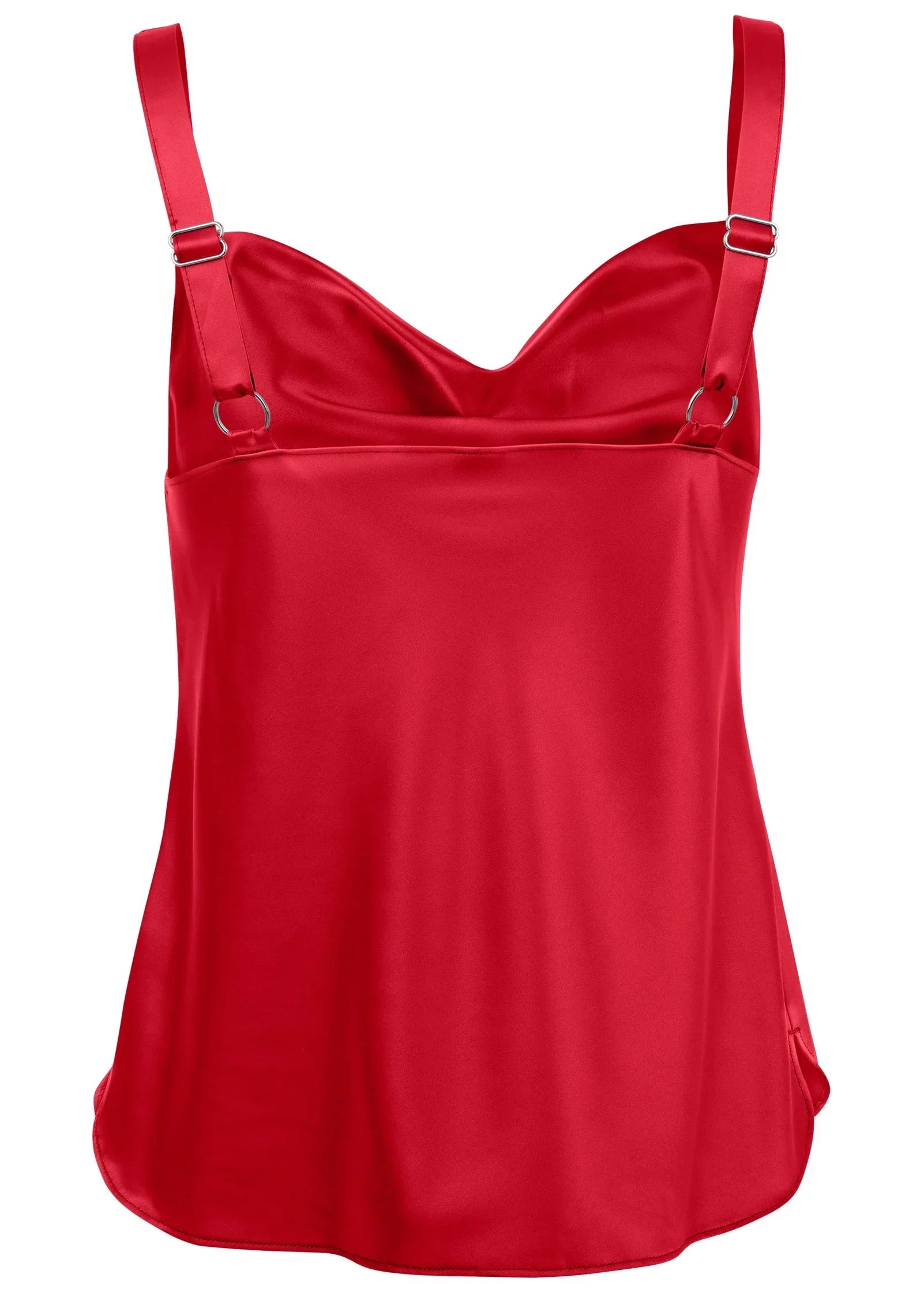 Cowl Neck Tank Red
