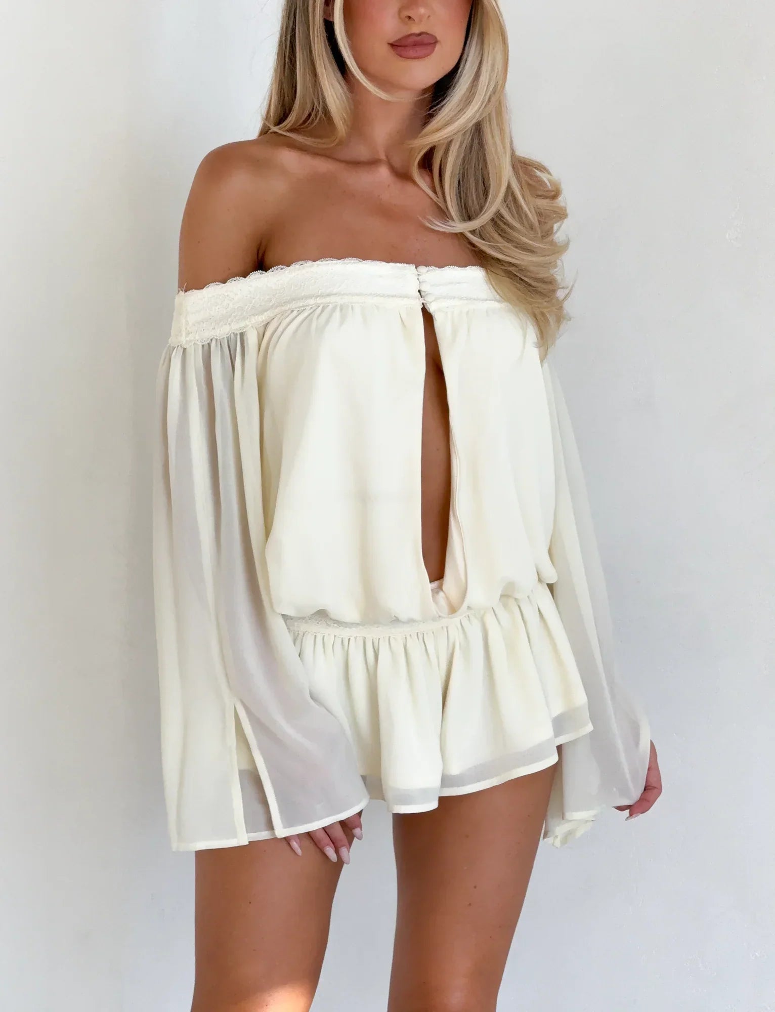 TESSIE PLAYSUIT IVORY