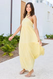Crystal Yellow Halter Maxi Dress