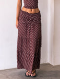 DENALI MAXI SKIRT BROWN DOT