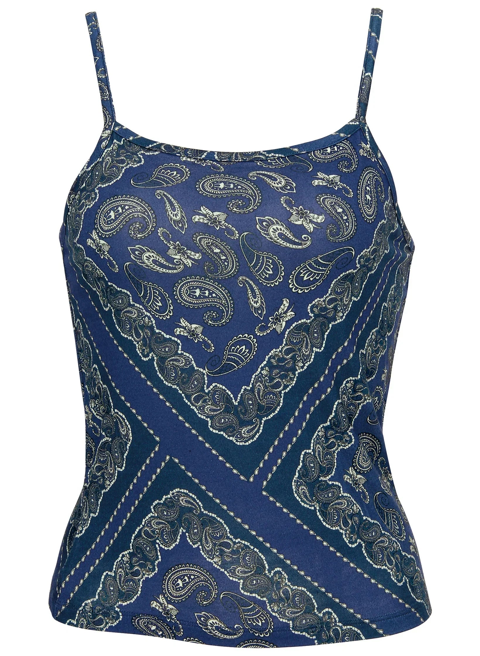 Bandana Print Tank Bandana Blue