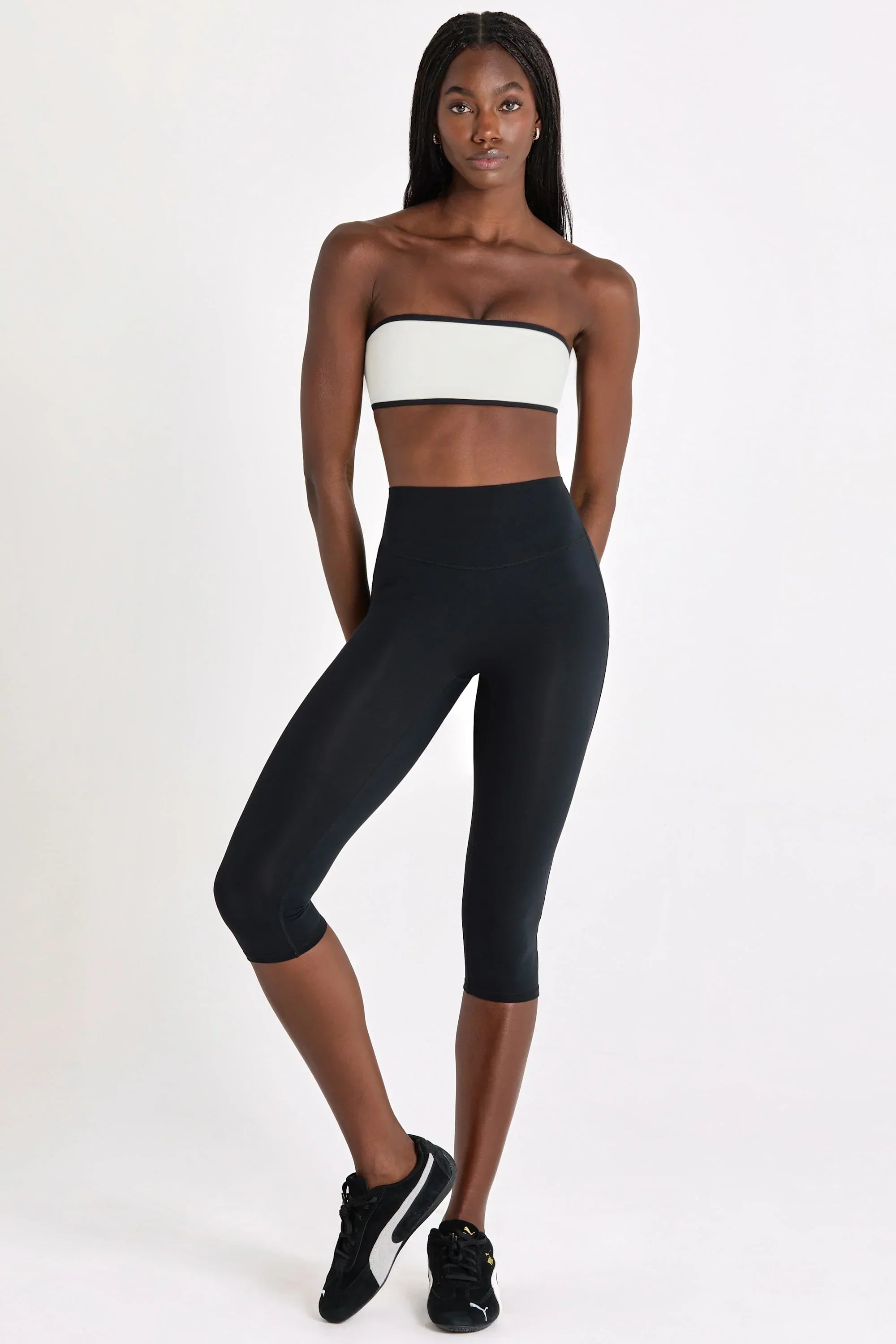 Soft Active Capri Leggings in Black