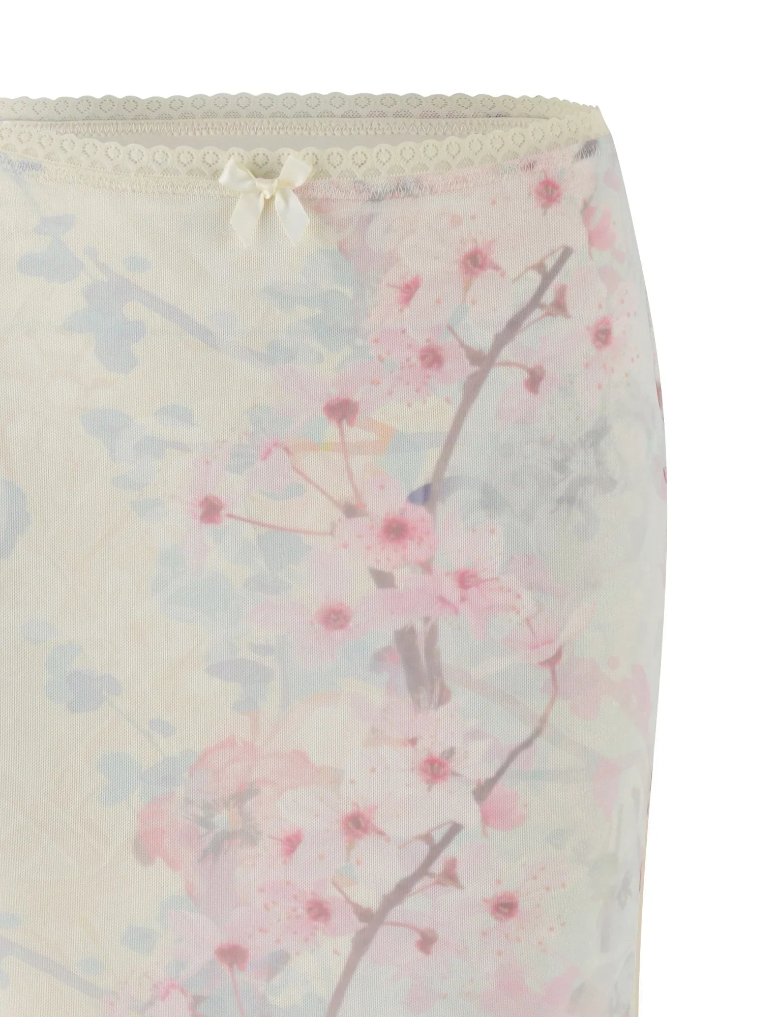LONIE MIDI SKIRT NEUTRAL FLORAL WASHED CHERRY BLOSSOM