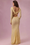 Lace Long Sleeve Maxi Dress in Butter