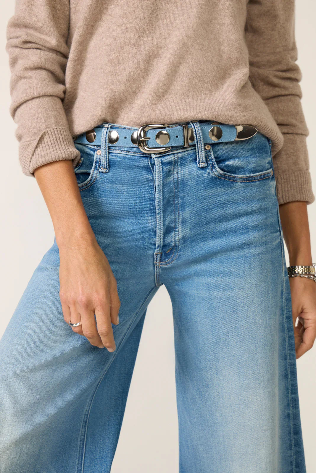 Brett Studded Suede Belt