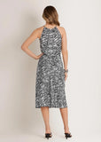 Two Piece Halter Skirt Set Zebra Print