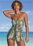 Lanai Bandeau Tankini Top Textured Diamond