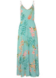 Tie Back Maxi Dress Green Multi
