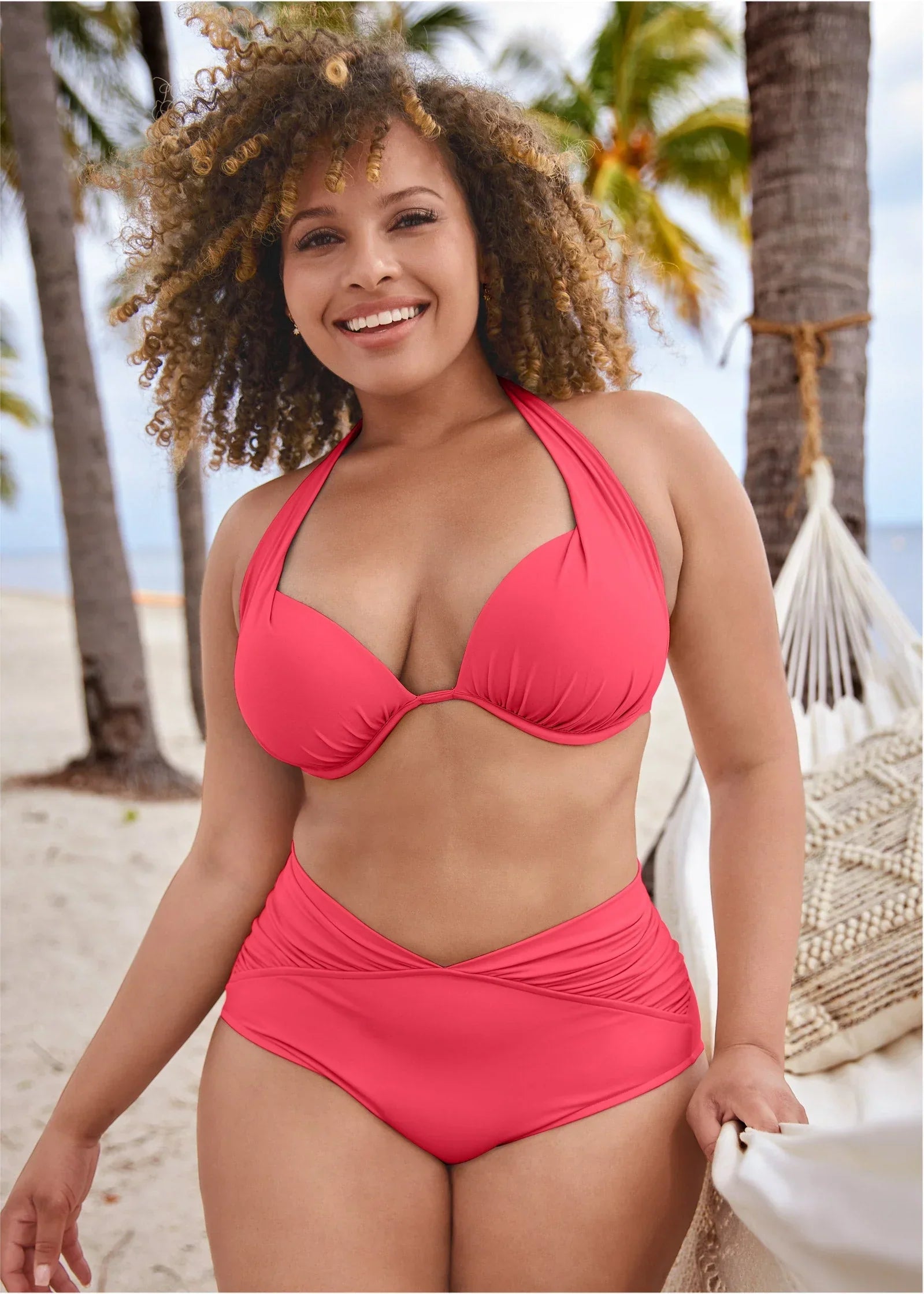 Marilyn Push Up Bikini Top Sunset Pink