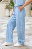 Maeve Blue And White Floral Printed Barrel Pull On Jeans SALE