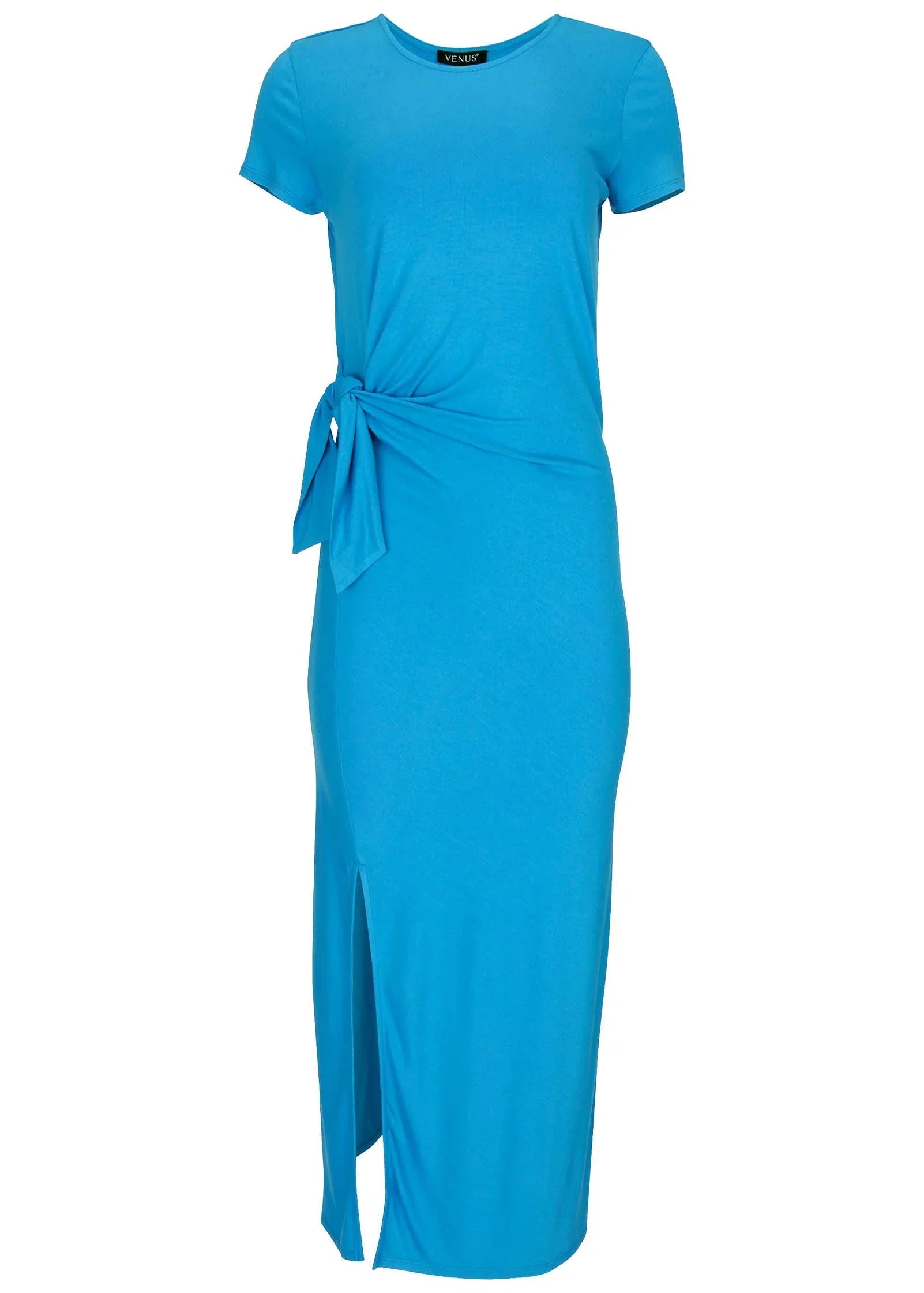 Tie Side Maxi Dress Blue