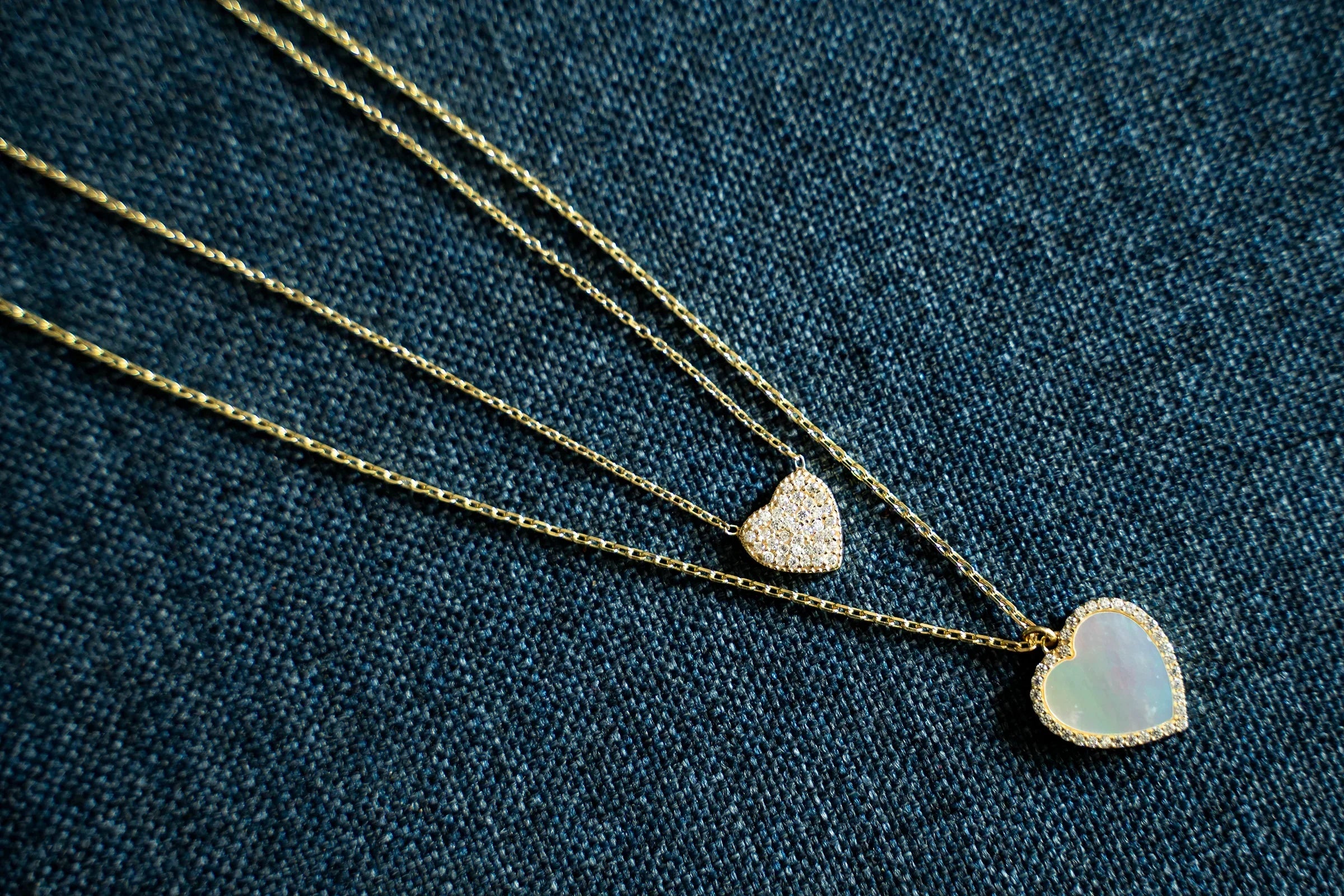 Angelie Diamond Heart Gold Necklace
