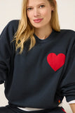 Heart Stitch Crew Sweatshirt