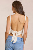Modal Tie Back Top in Ivory