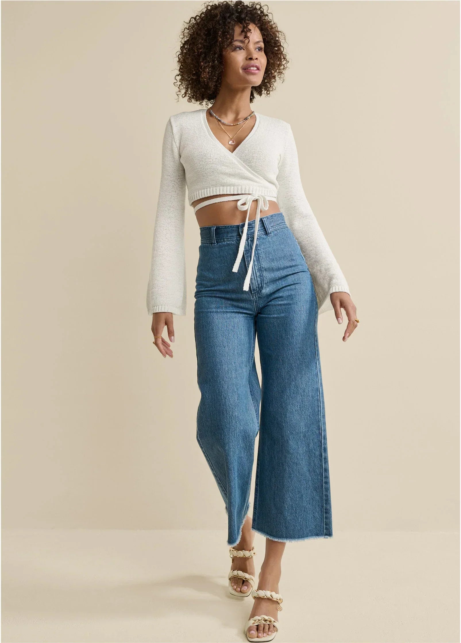 Two Piece Sweater Dress Cloud Dancer