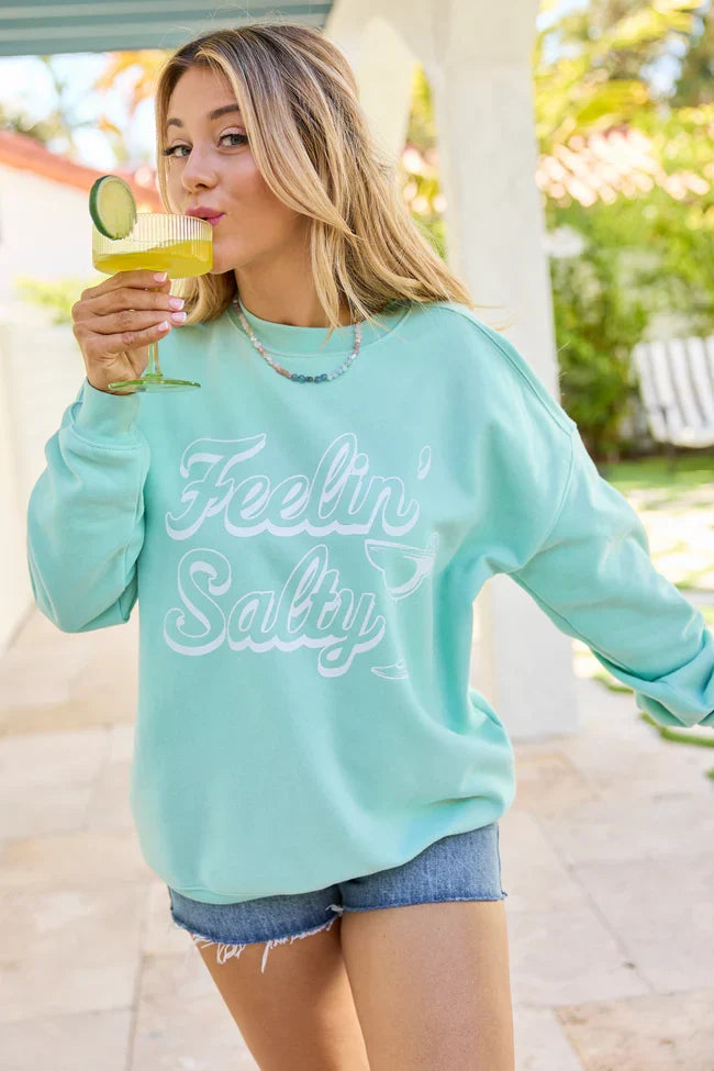 Feelin Salty Mint Graphic Sweatshirt