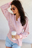 Harlee Pink Waffle Knit Top