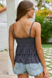 Millie Charcoal Ruffle Tiered Tank