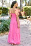 Season Of Bliss Pink Smocked Bust Maxi Dress