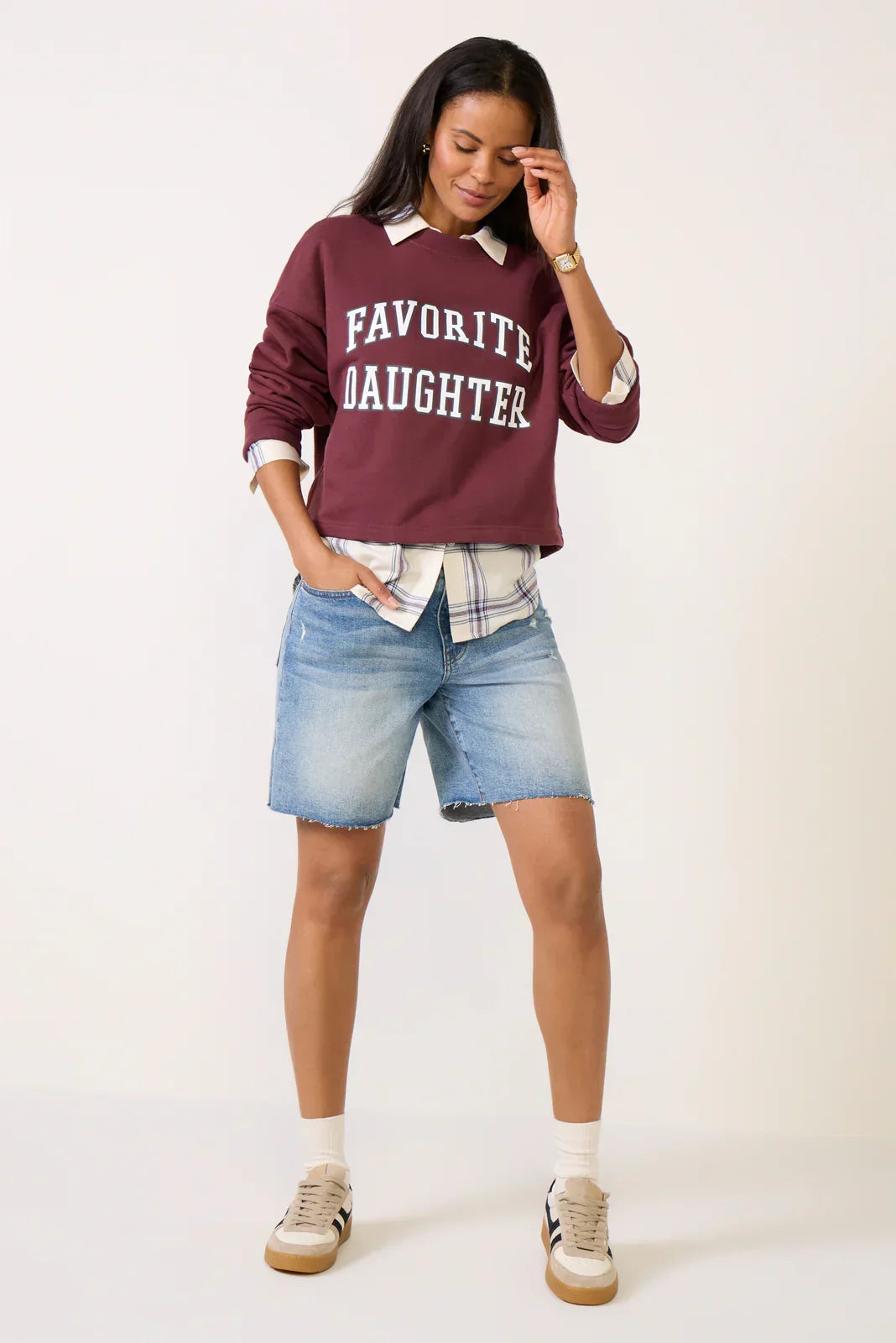 Cropped Collegiate Sweatshirt