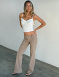 BAILEE CAMI TOP WHITE POLKA