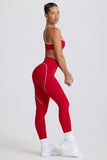 Soft Active Mid Rise Leggings in Hot Red