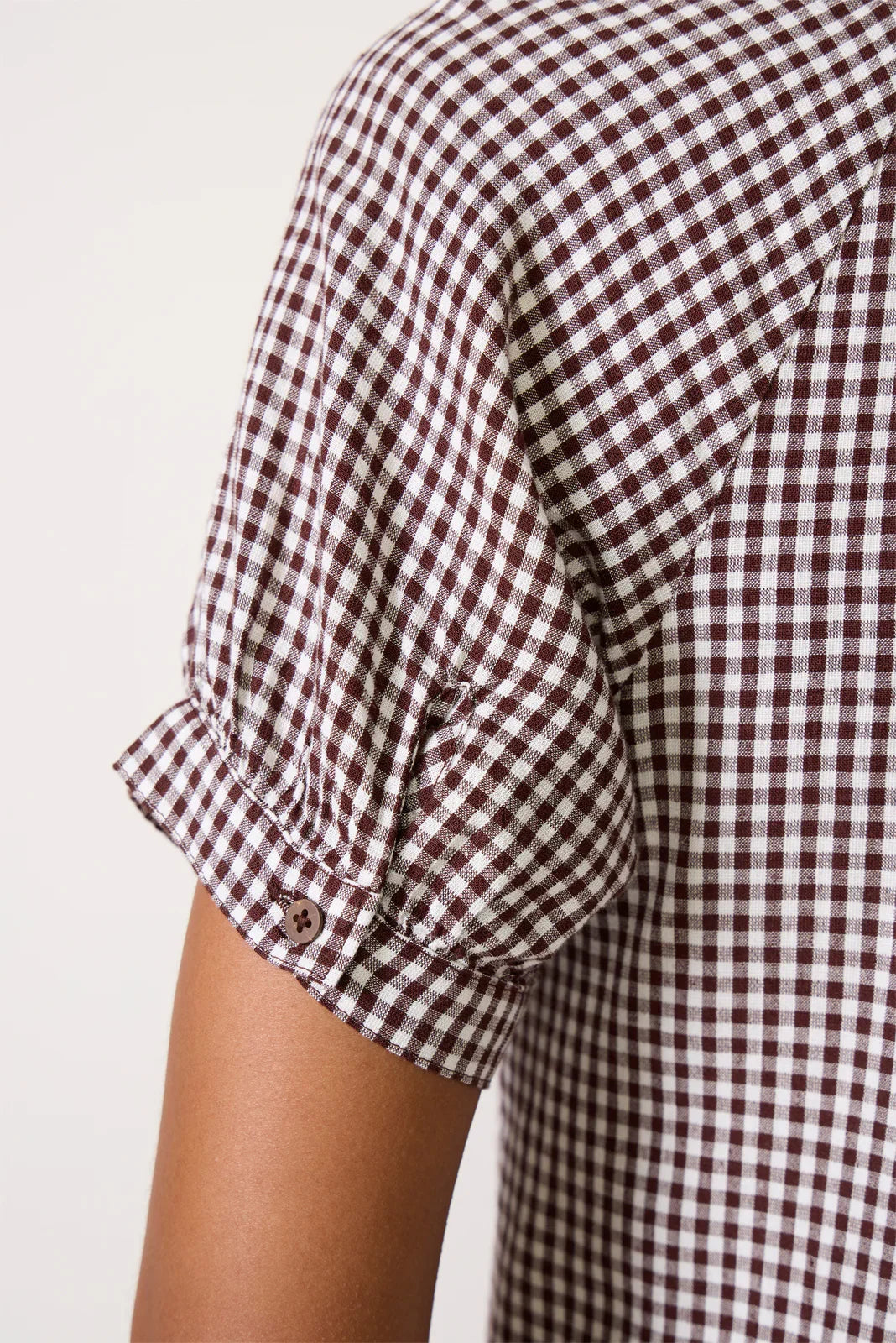 Gingham Raglan Blouse