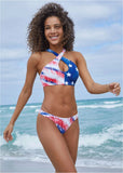 Cross Front Halter Top Boardwalk Flag Small