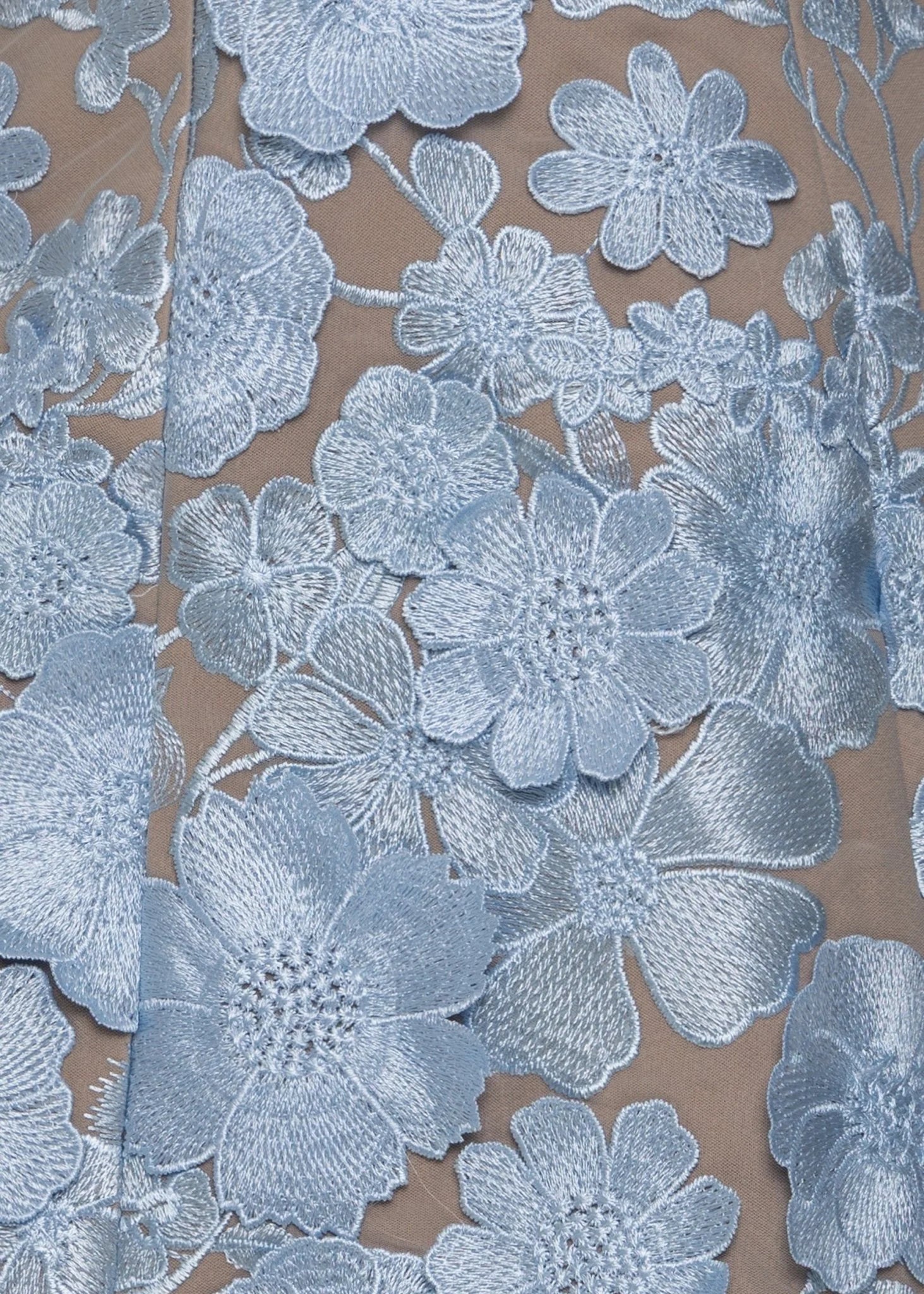 Second Guessing Structured Floral Mini Dress Blue